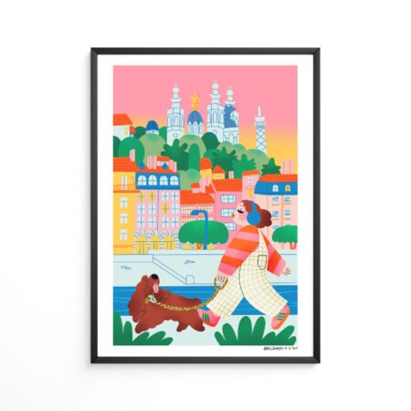 Affiche « Promenade sur les quais de Saône »