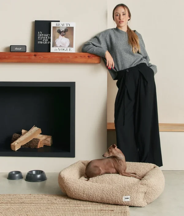 Lit Snozy en effet bouclette beige – Image 3