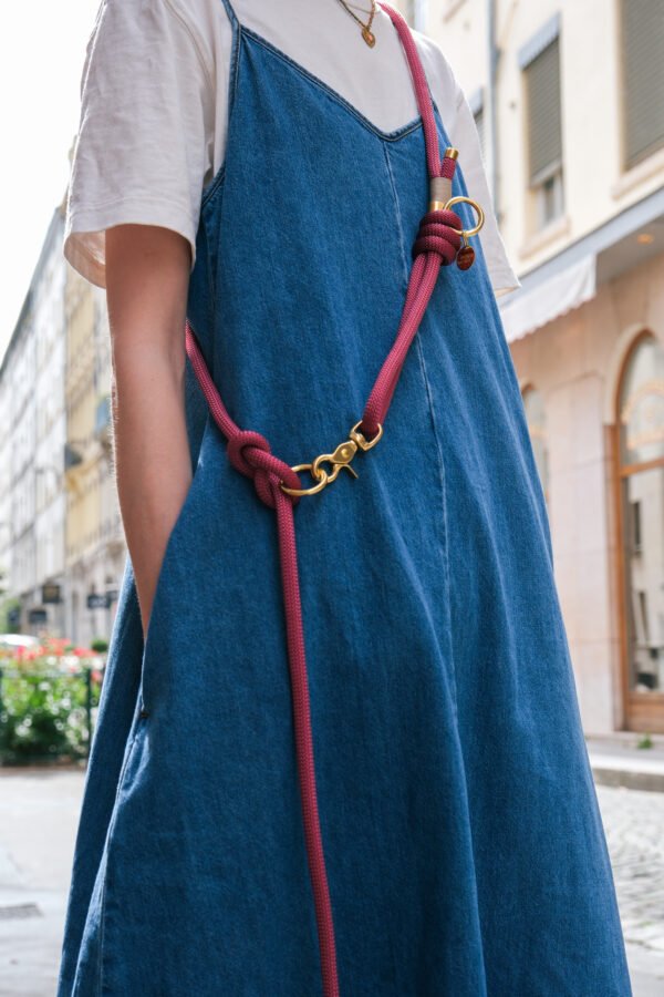 Laisse en corde Sangria – Image 2