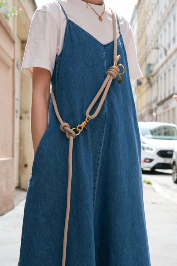 Laisse en corde Latte
