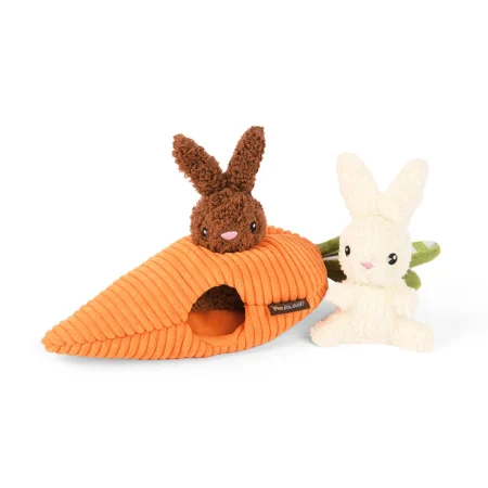 Peluche de fouille Carotte et lapins