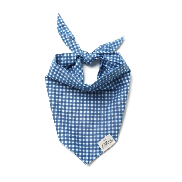 Bandana à nouer Blue Gingham