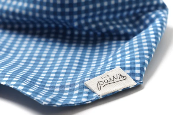 Bandana à nouer Blue Gingham – Image 2