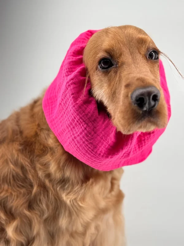 Snood en gaze de coton Fuschia