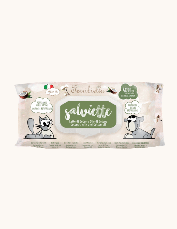 Lingettes nettoyantes Lait de coco <br> & Huile de coton