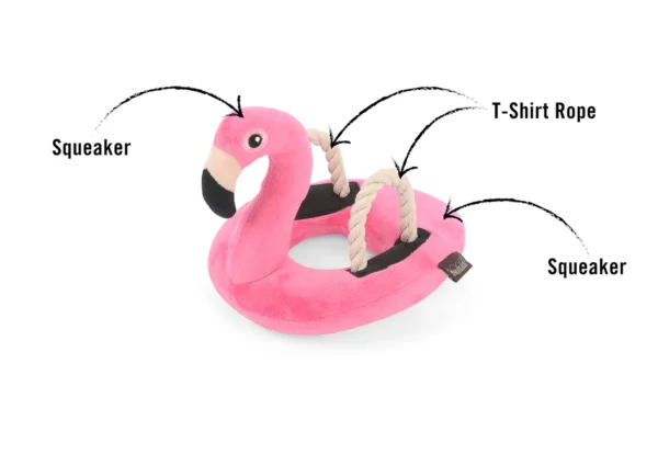 Peluche en forme de bouée flamand rose – Image 2