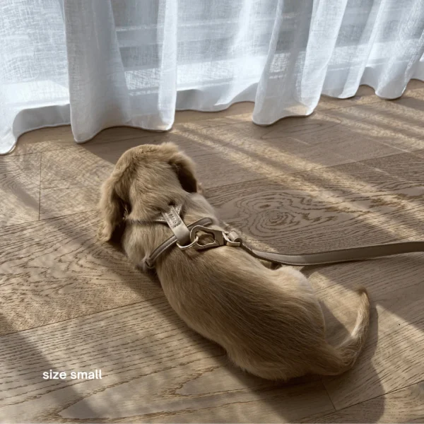 Harnais en cuir vegan Taupe – Image 4