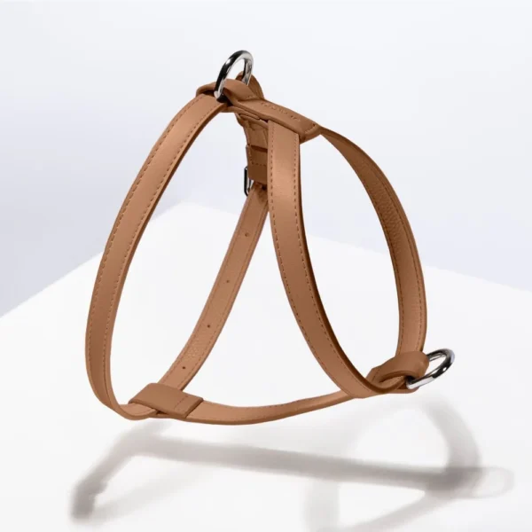 Harnais en cuir vegan Camel