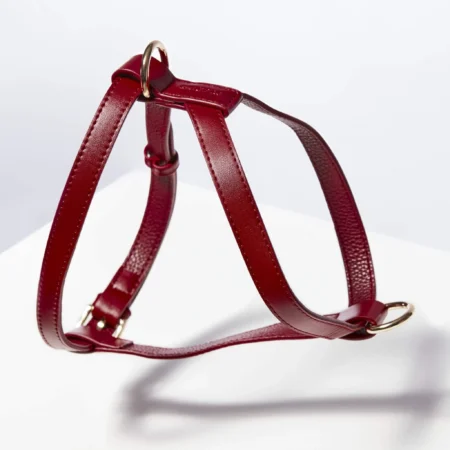 Harnais en cuir vegan Rouge rubis