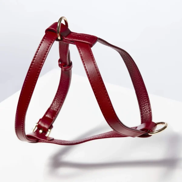 Harnais en cuir vegan Rouge rubis