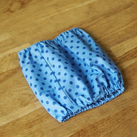Snood en coton bleu à pois