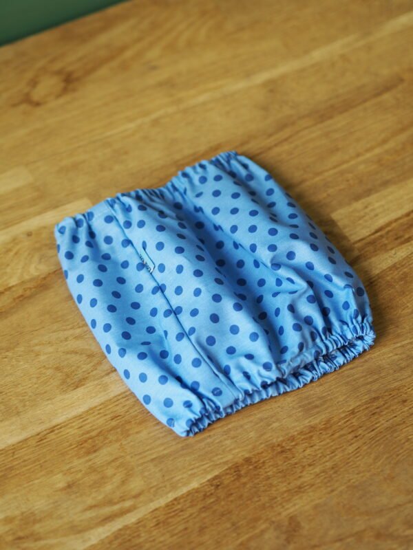 Snood en coton bleu à pois