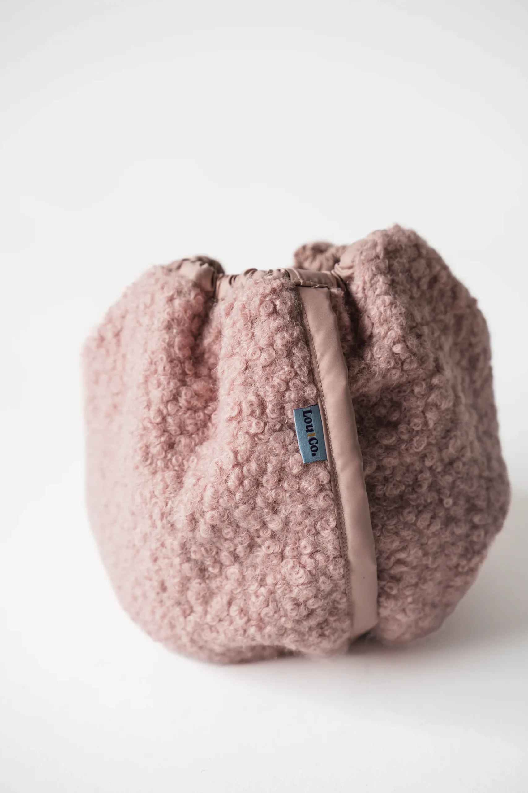 Snood réversible bouclé & imperméable rose – Image 2