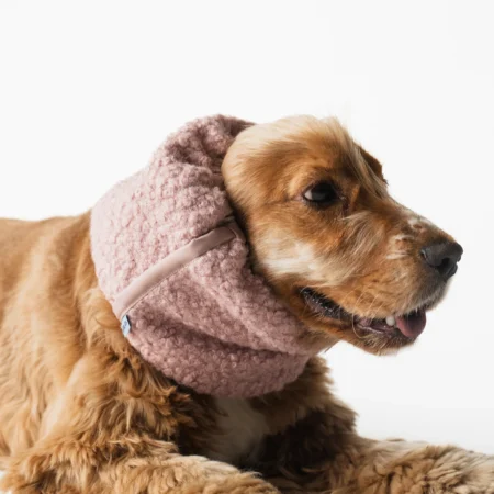 Snood réversible bouclé & imperméable rose