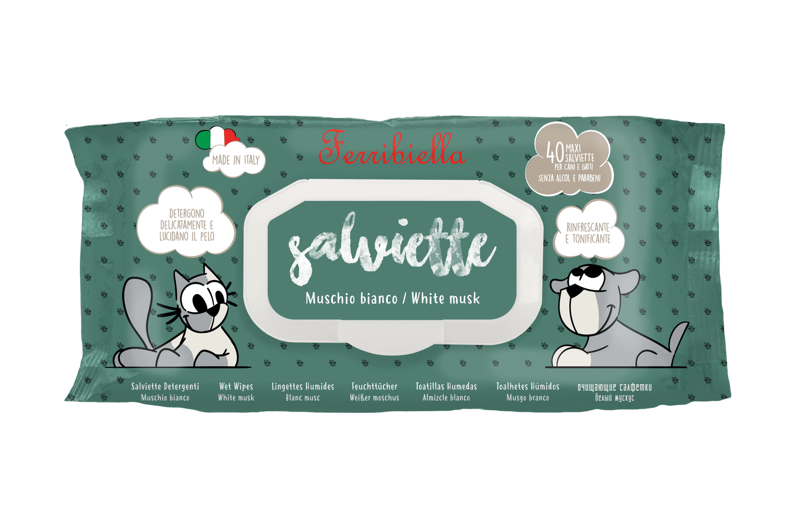 Lingettes nettoyantes Musc blanc