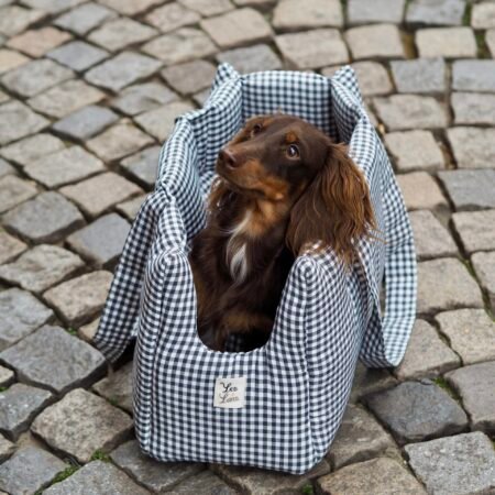 Sac de transport Vichy bleu marine
