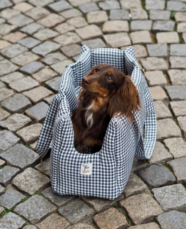 Sac de transport Vichy bleu marine