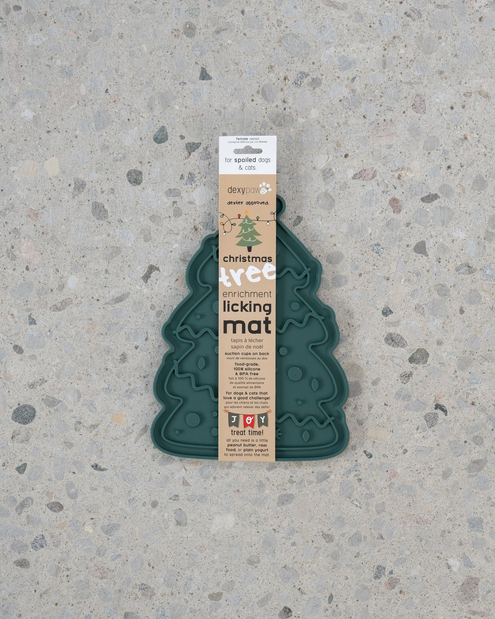 Tapis de léchage avec spatule <br> Sapin de Noël