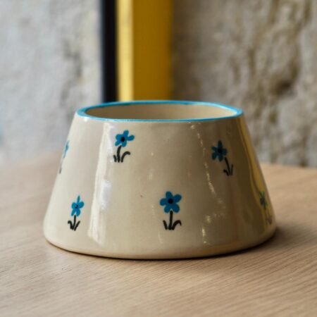 Gamelle en céramique spéciale Cocker - Fleurs bleues