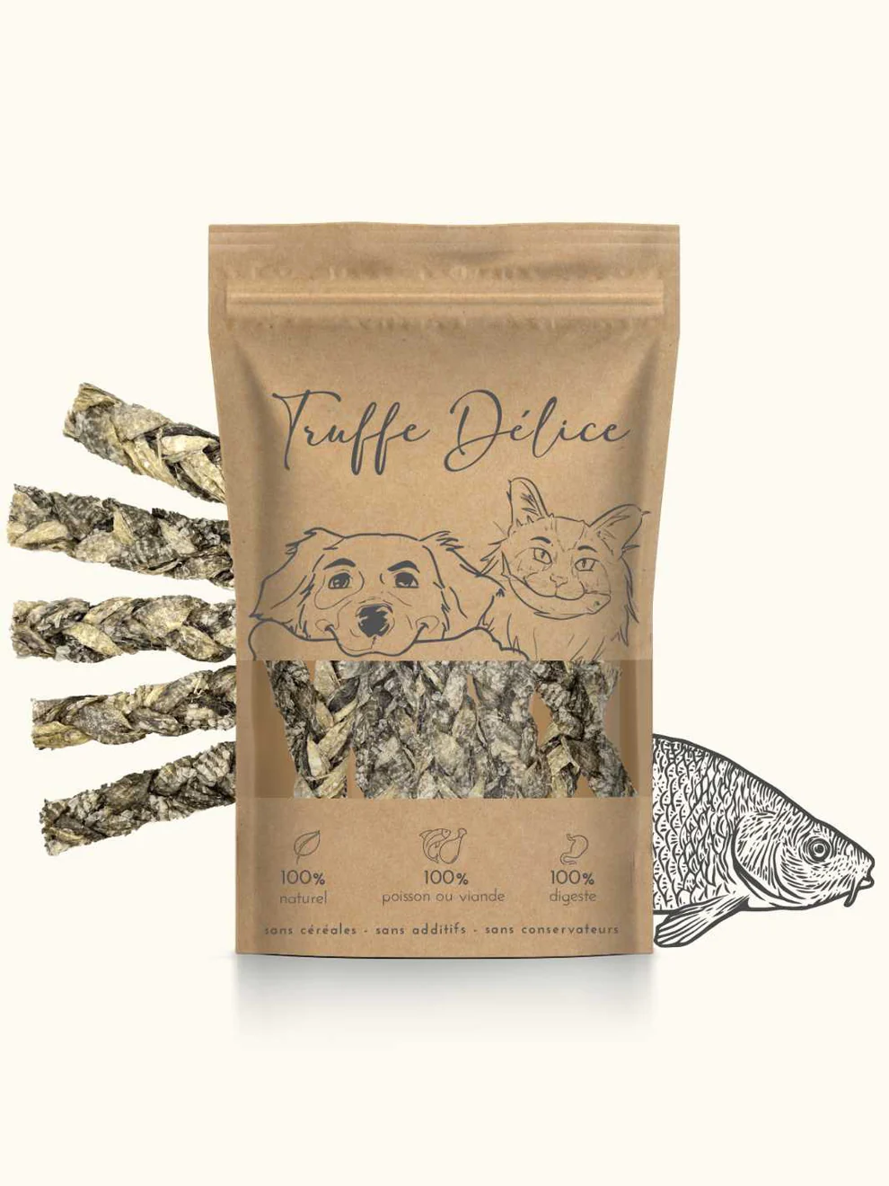 Tresses de peaux de morue