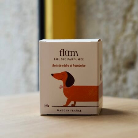 Bougie parfumée “Teckel” — Bois <br>de cèdre & framboise