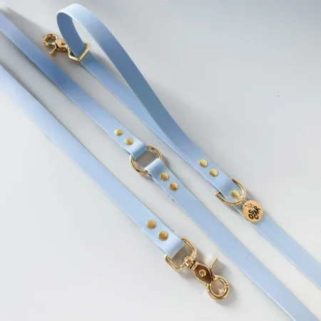 Laisse multi-positions en BioThane® <br>Bleu Pastel