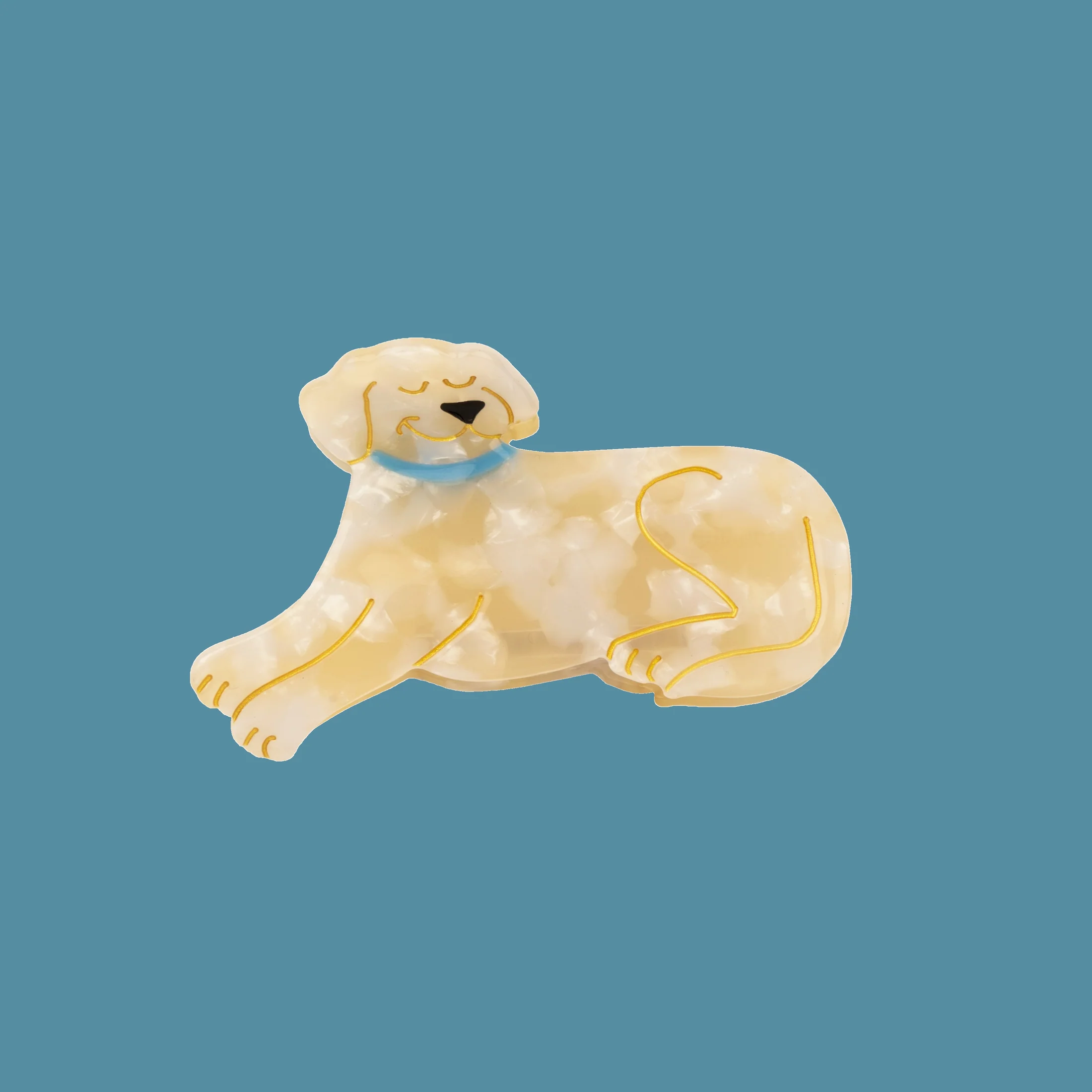 Pince à cheveux motif Golden Retriever