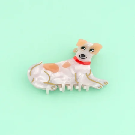 Pince à cheveux motif Jack Russel