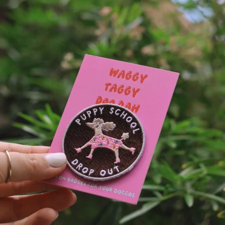 Badge à thermocoller sur bandana Puppy School Drop Out