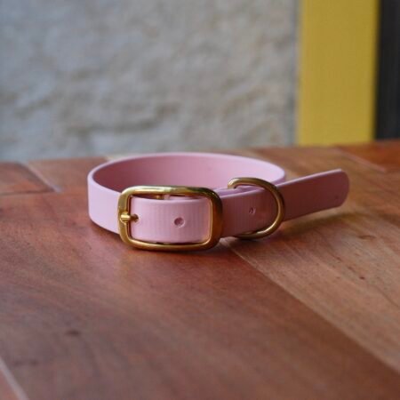 Collier en BioThane® rose bébé