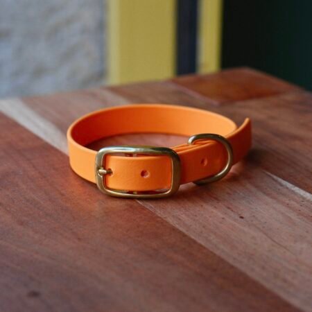 Collier en BioThane® orange vif
