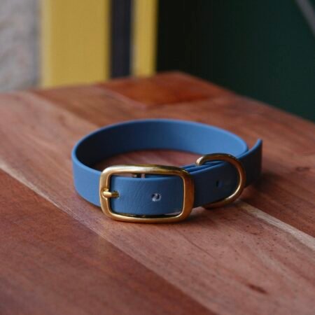 Collier en BioThane® bleu pétrole