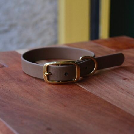 Collier en BioThane® marron froid