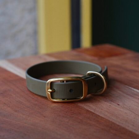 Collier en BioThane® vert brumeux