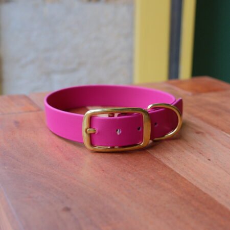 Collier en BioThane® rose magenta
